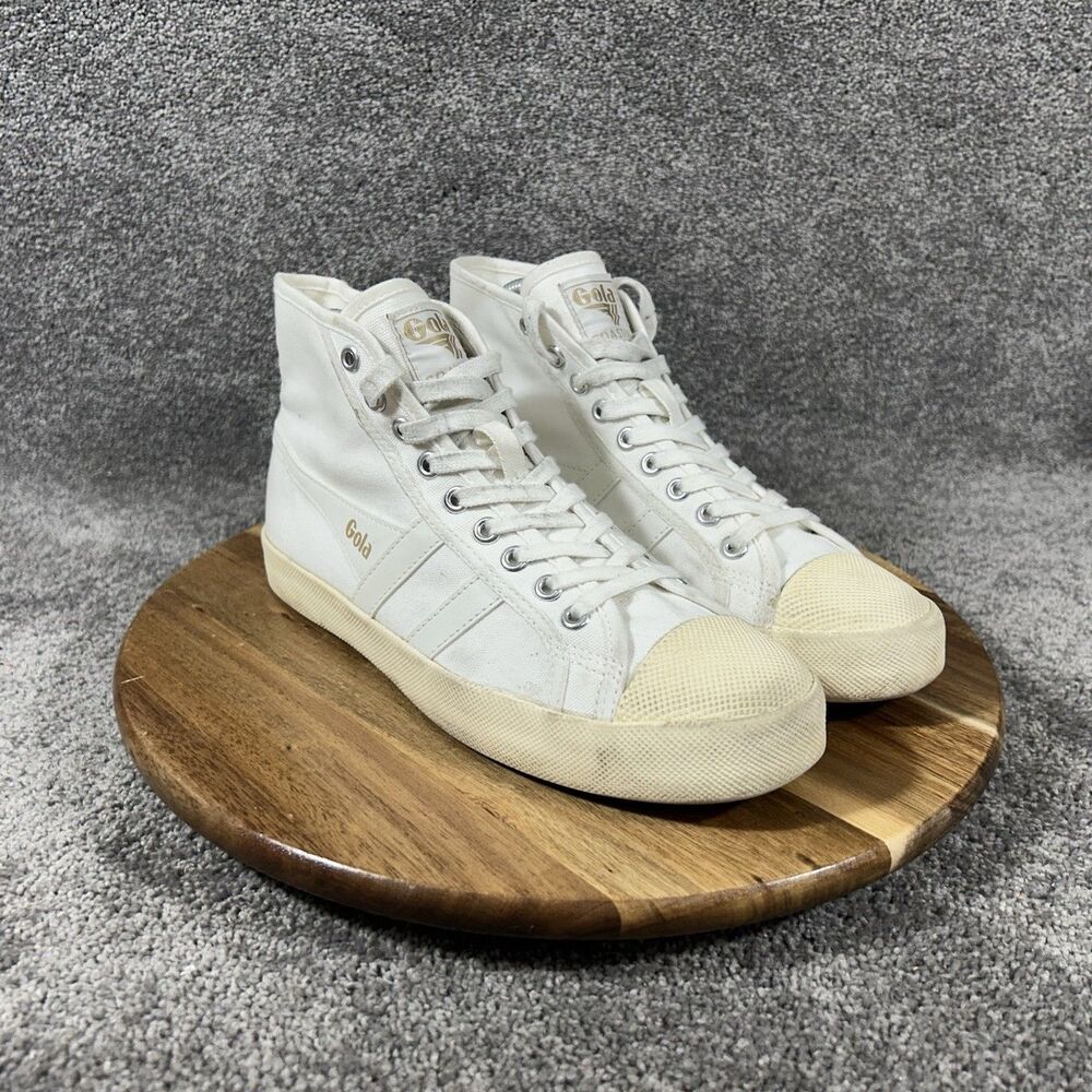 Gola Coaster High Top Women’s Size 8 Off-White Canvas Athletic Casual Shoes Used